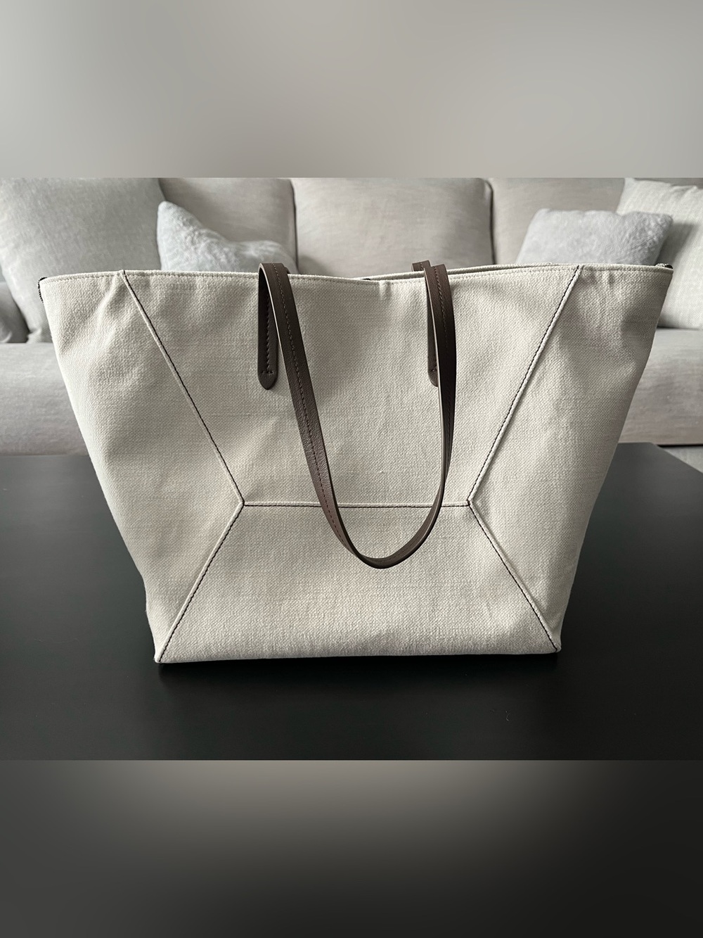 Brunello Cucinelli Canvas Shopping Tote - Picture 3 of 14